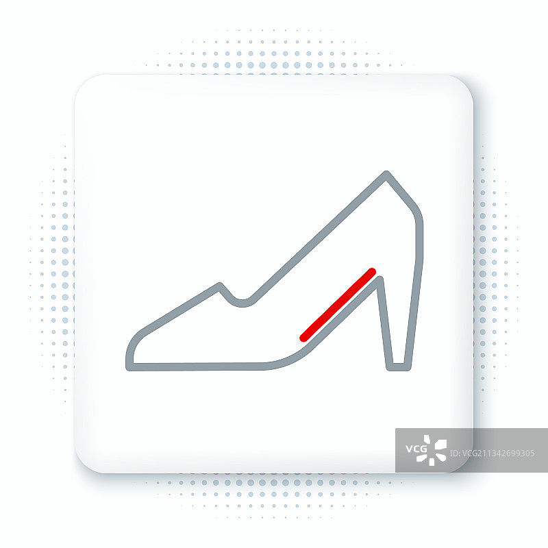 高跟鞋线条图标图片素材