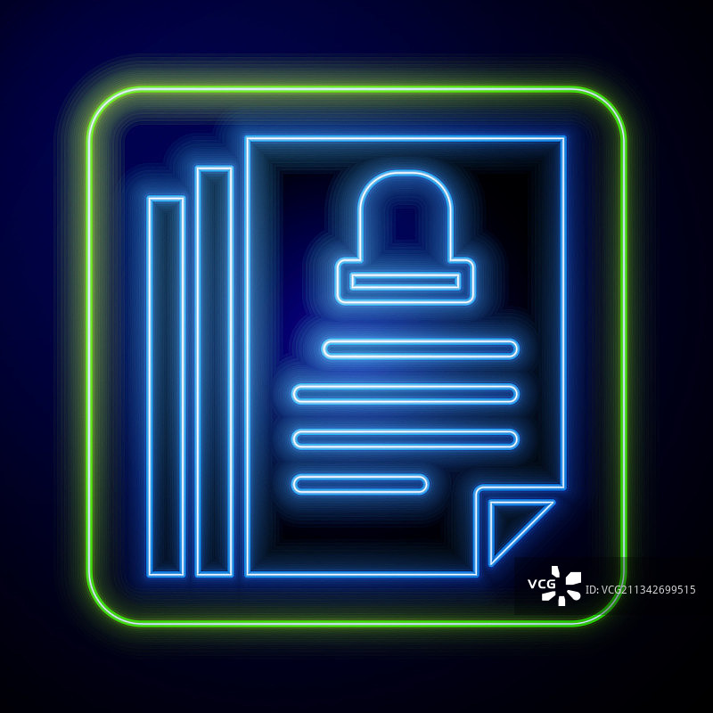 发光霓虹死亡证明图标图片素材