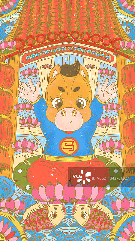 新国风生肖马图片素材