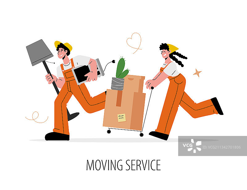 乔迁搬家服务概念图片素材