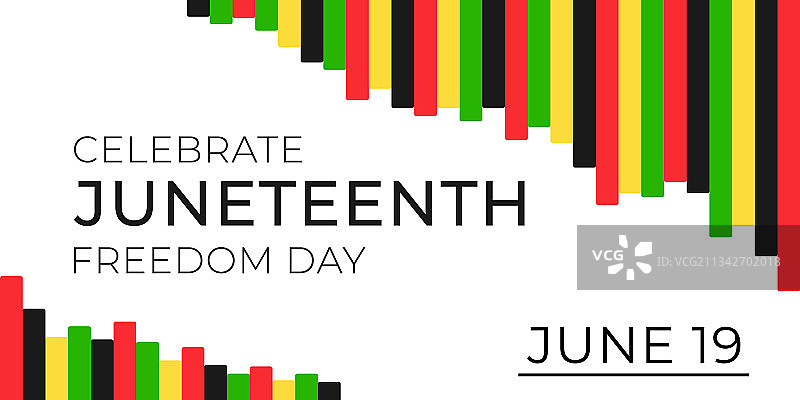 六月节自由日非裔美国人banner图片素材