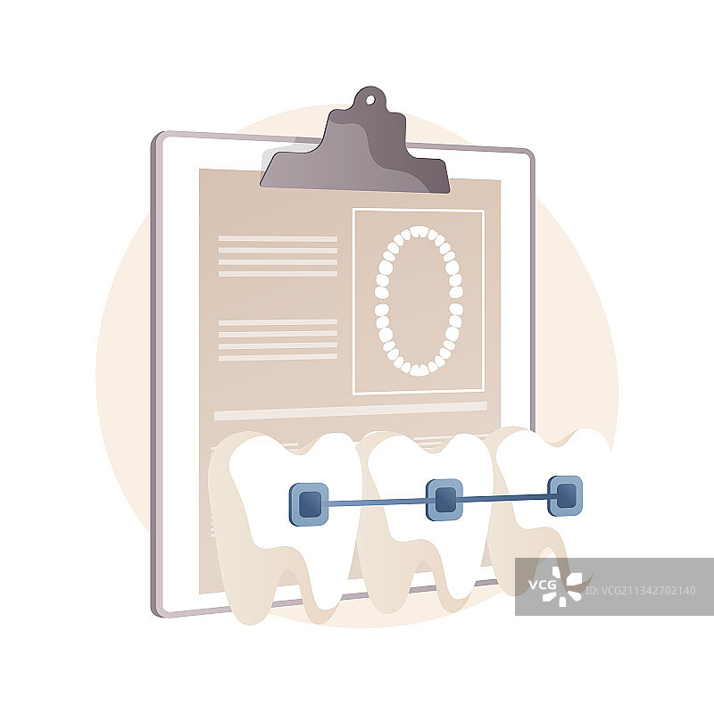 牙科牙套抽象概念图片素材