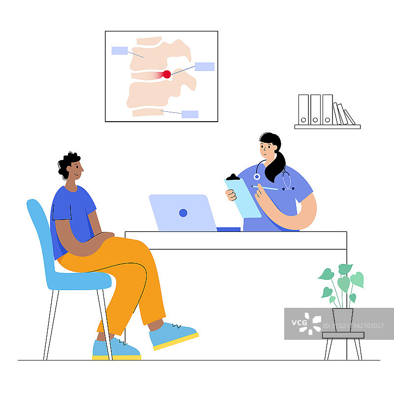 椎间盘突出概念图片素材