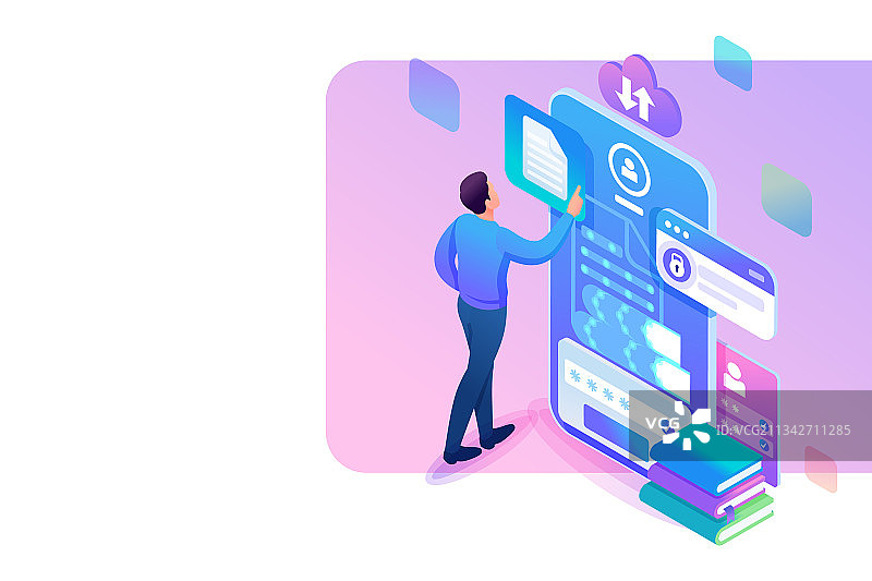 2.5D网页设计模板，男人下载图片素材