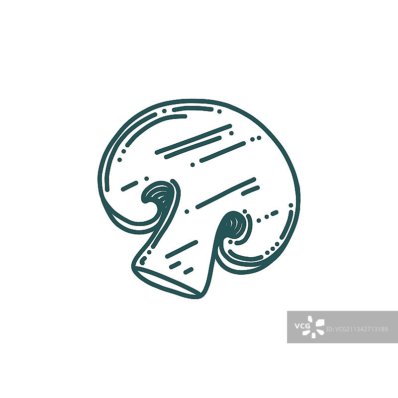 森林涂鸦风格的切块蘑菇图片素材