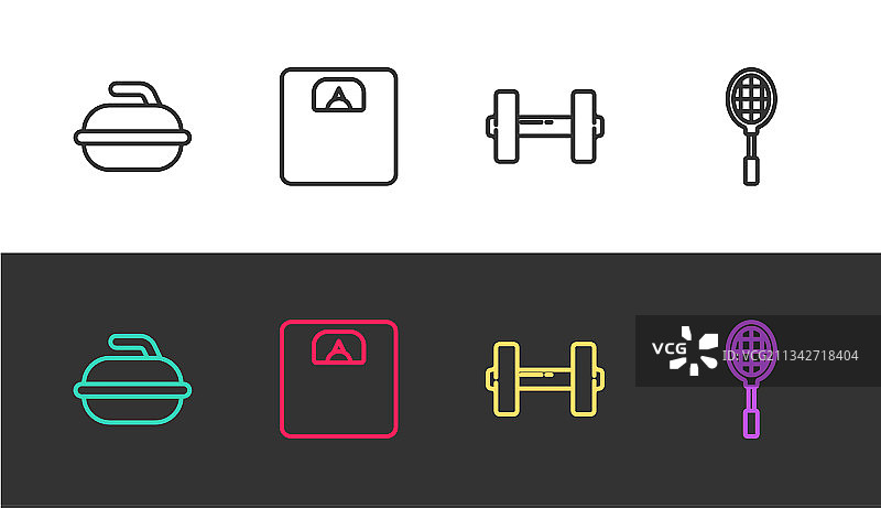 线性冰壶体育浴室图标图片素材