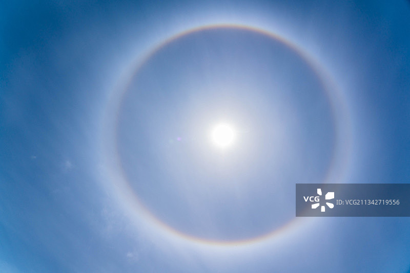 天空上的日晕圆虹自然景观图片素材