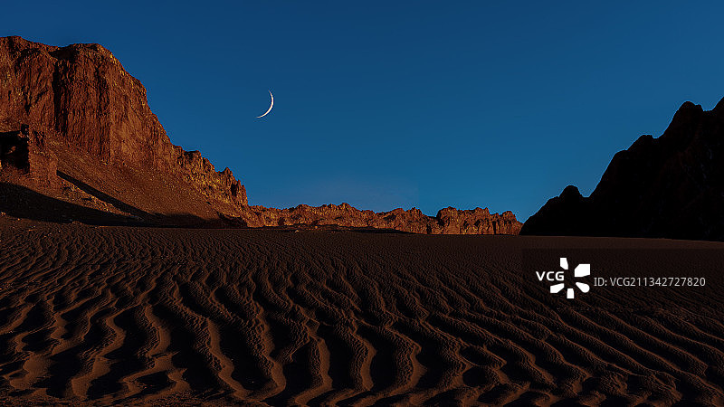 智利阿塔卡玛沙漠的月亮谷图片素材