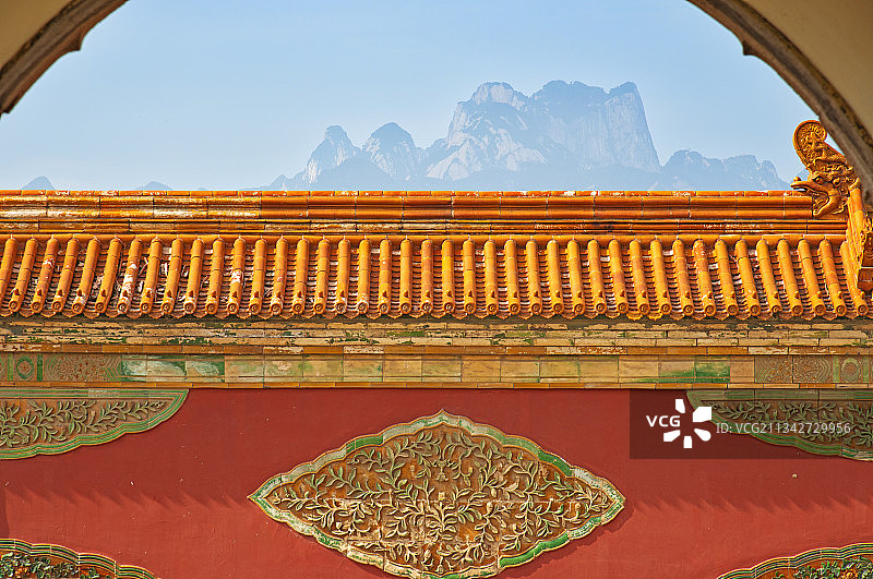 “五岳第一庙”、“陕西小故宫”陕西渭南淮阴市华山西岳庙图片素材