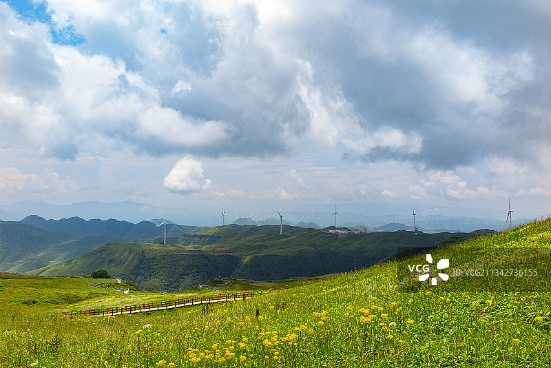 中国贵州屋脊毕节市赫章县阿西里西韭菜坪风景区风光图片素材