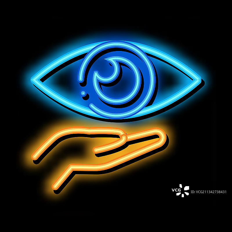 视觉支持霓虹灯图标图片素材
