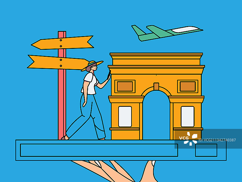 节假日旅游出行人物互联网背景矢量插画图片素材