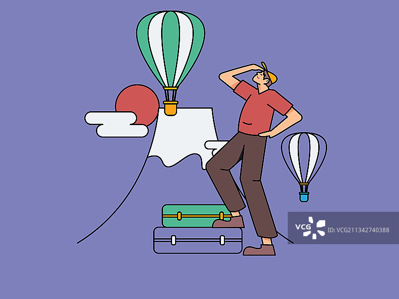 节假日旅游出行人物互联网背景矢量插画图片素材