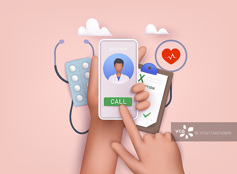 在线医生视频咨询图片素材