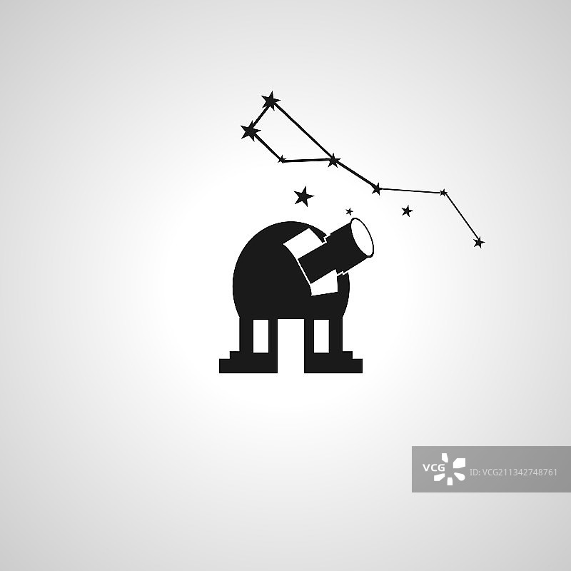 天文台望远镜独立图标图片素材