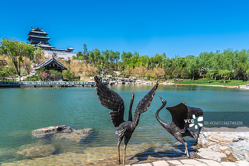 北京世园会永宁阁建筑风景图片素材