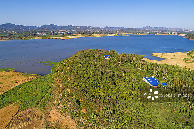 淮河上游大型水库——河南禹州白沙水库图片素材