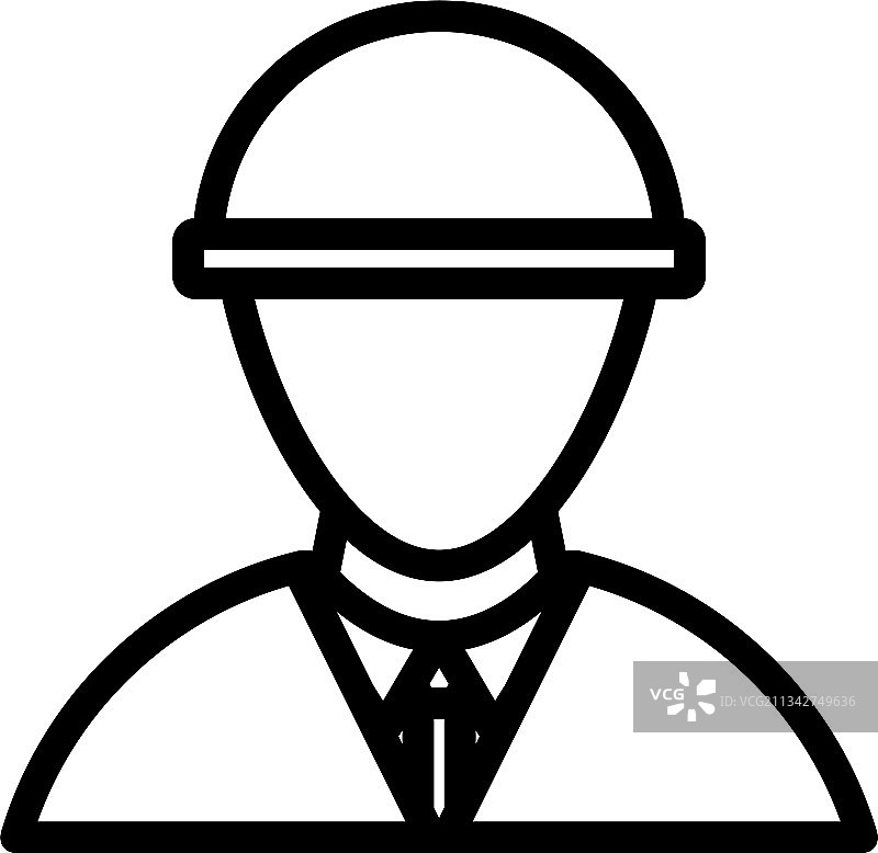 戴头盔的建筑工人头像图标图片素材