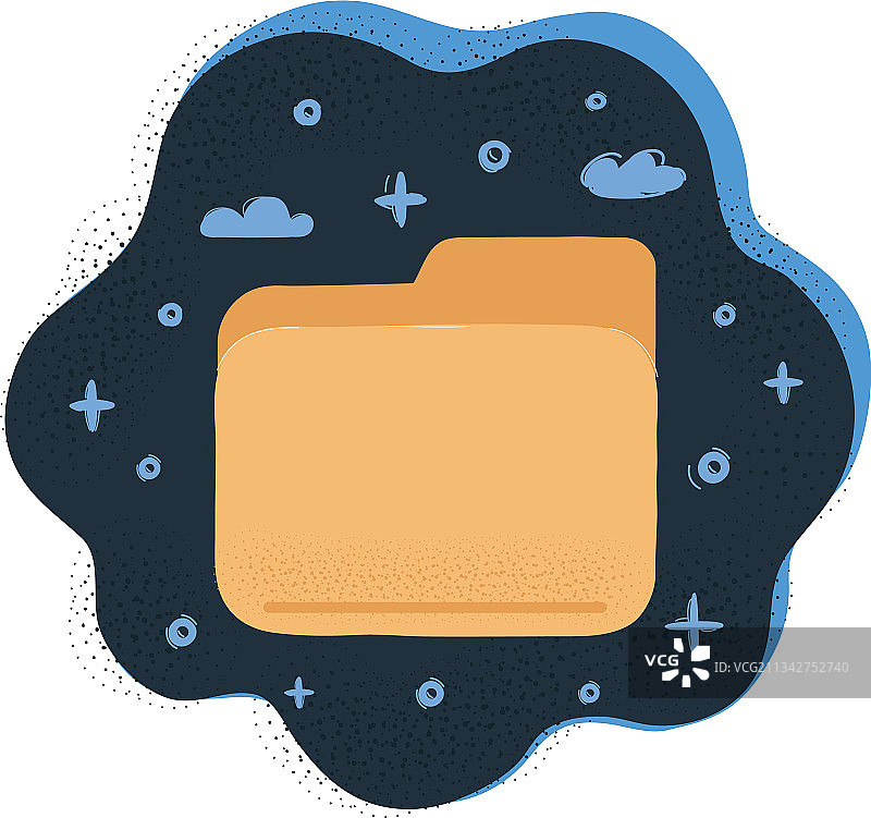 黄色文件夹图标图片素材