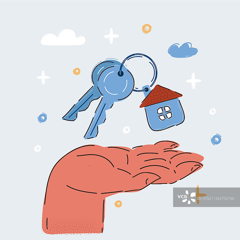 小房子和钥匙图片素材