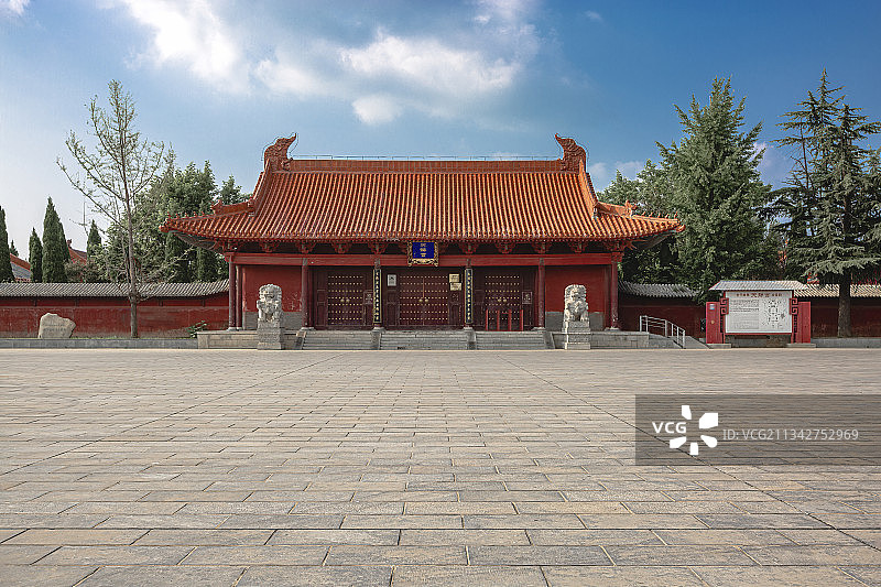 晴日里的天静宫+皖涡阳图片素材