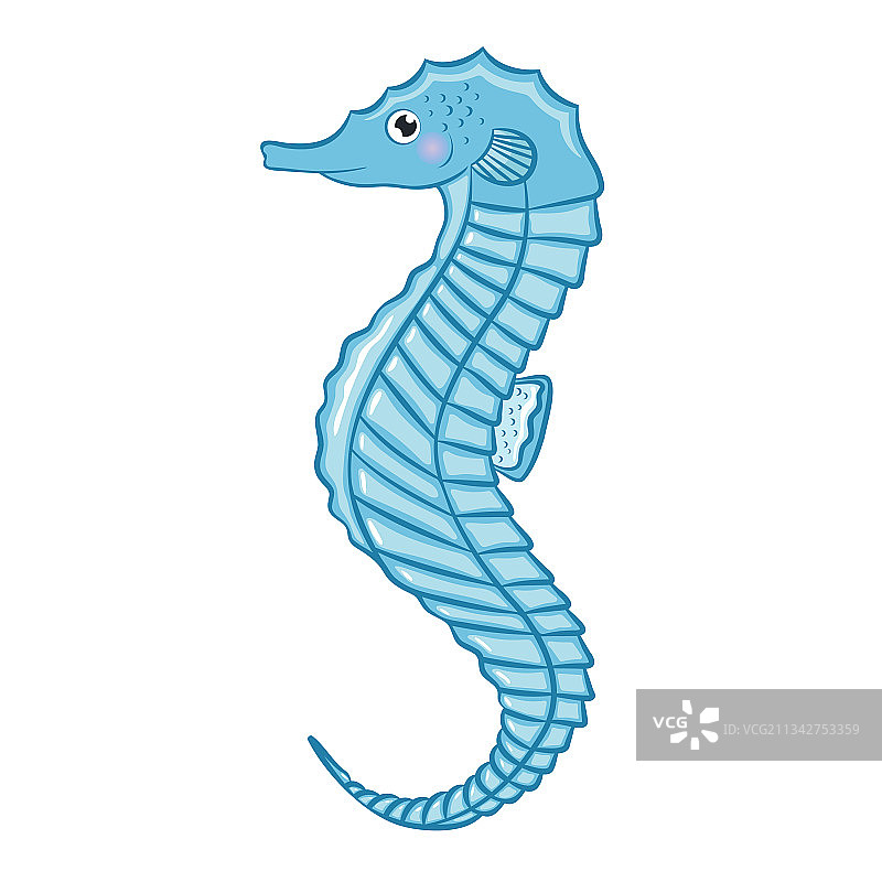 可爱卡通海马图片素材