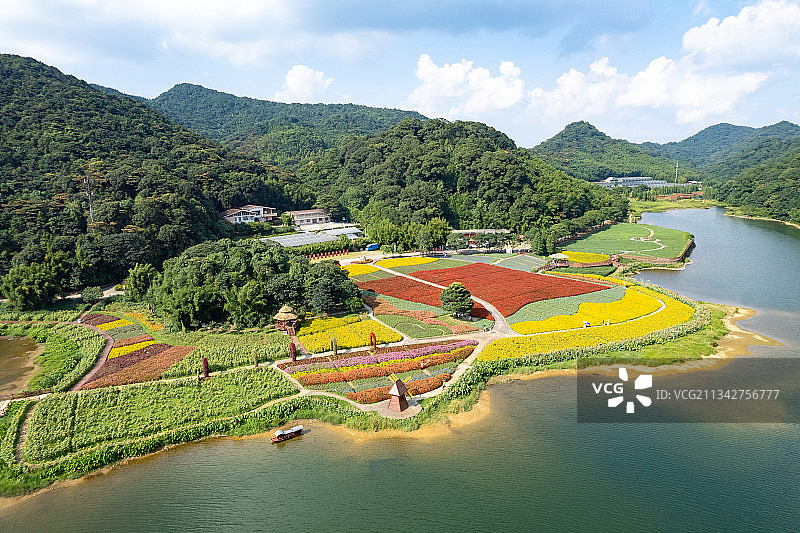 广东广州从化石门森林公园石社景区天池花海图片素材