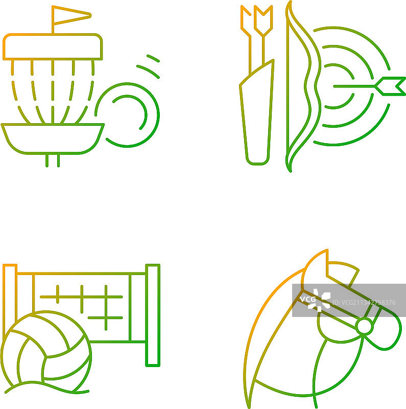 夏令营活动渐变线条图标图片素材