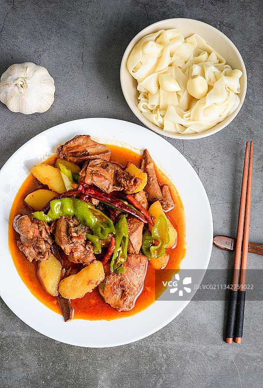 新疆大盘鸡图片素材