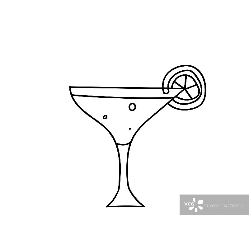 含酒精和不含酒精的鸡尾酒饮品图片素材