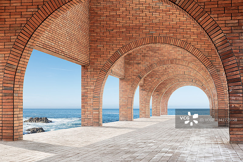 拱形砖结构简洁建筑图片素材