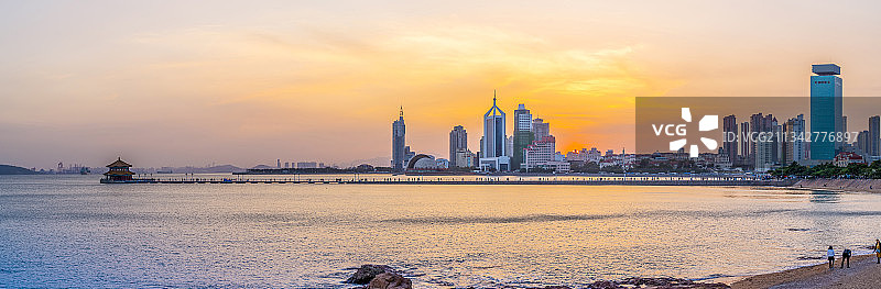 航拍青岛老城风光图片素材