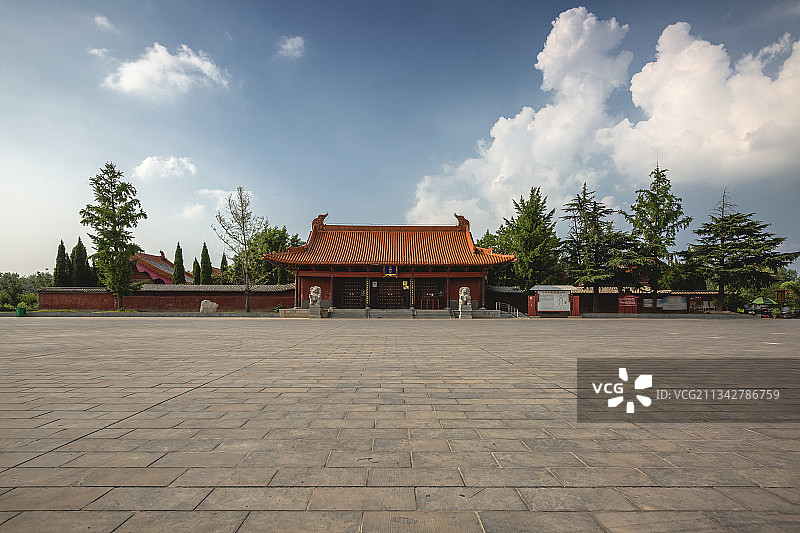 晴日里的天静宫+皖涡阳图片素材