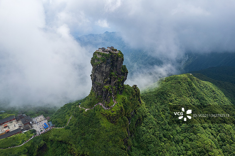 航拍贵州铜仁梵净山图片素材