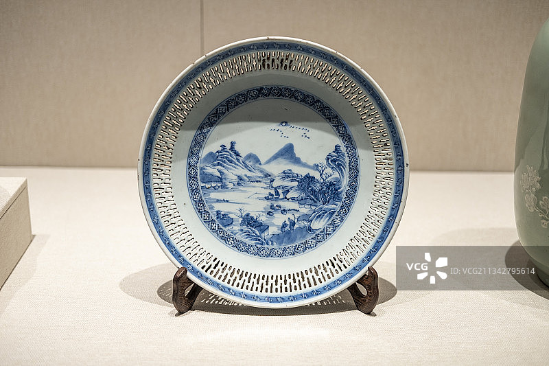 深圳博物馆古代馆 青花瓷图片素材
