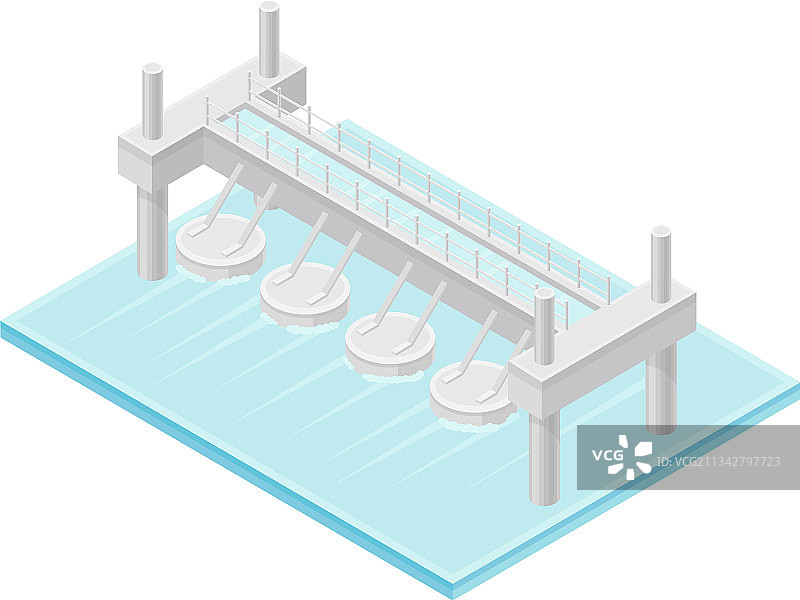 水力发电站生态图图片素材