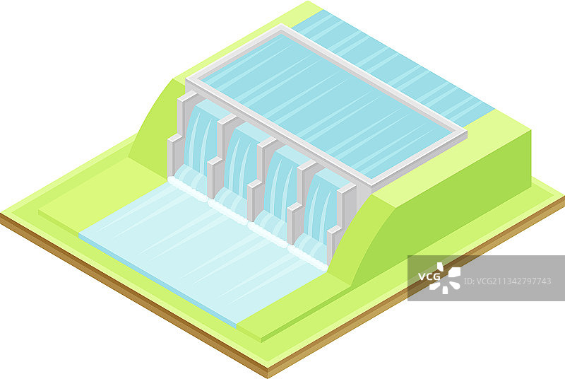 水力发电站生态图图片素材