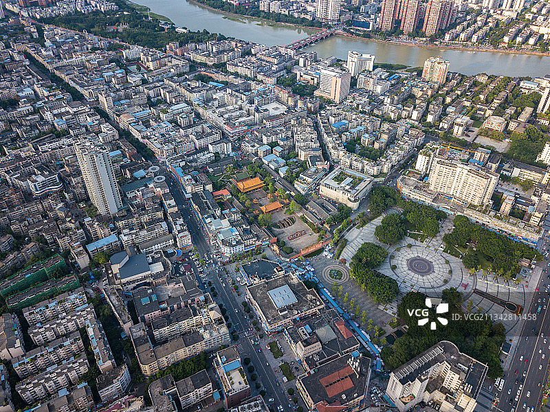 航拍四川省德阳市文庙（孔庙）图片素材