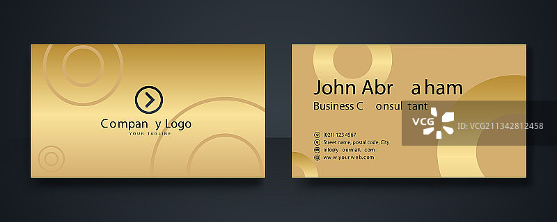 奢华皇家黑色金色名片设计图片素材