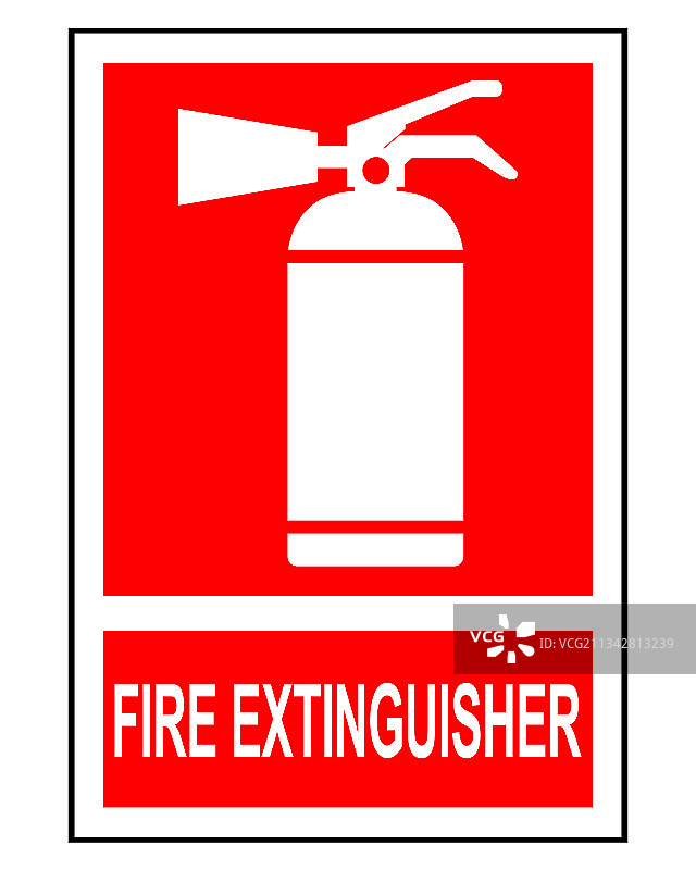 白色背景上的灭火器图标图片素材