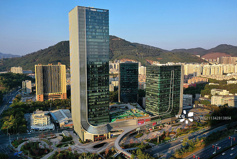 广东省南山区欧洲城大方城航拍图片素材