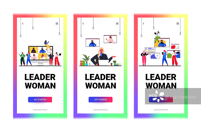 讨论中的商业女性领导者图片素材