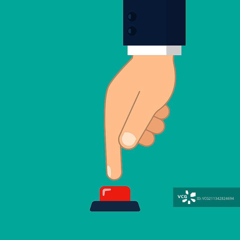 扁平风格的红色按钮图片素材