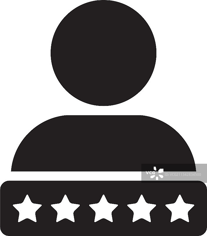 社交信用体系男性星级评定图标图片素材