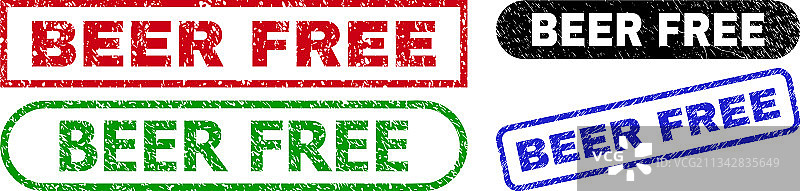 带有Grunge风格的啤酒免费矩形邮票图片素材
