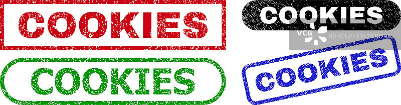 带有污渍纹理的饼干长方形印章图片素材