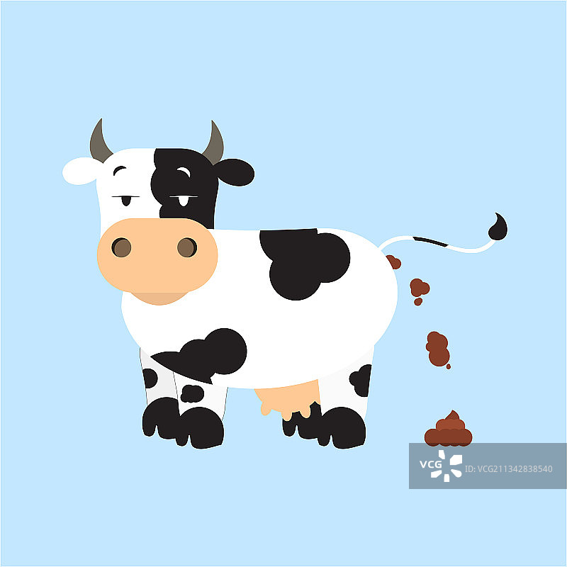 奶牛排便图片素材