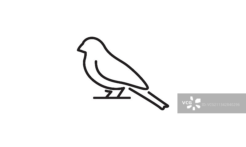 现代风格小金丝雀标志符号图片素材