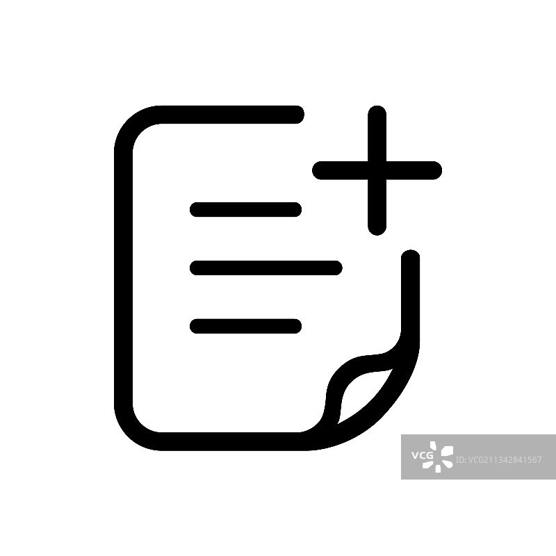 用于网页的全新笔记图标细线图片素材