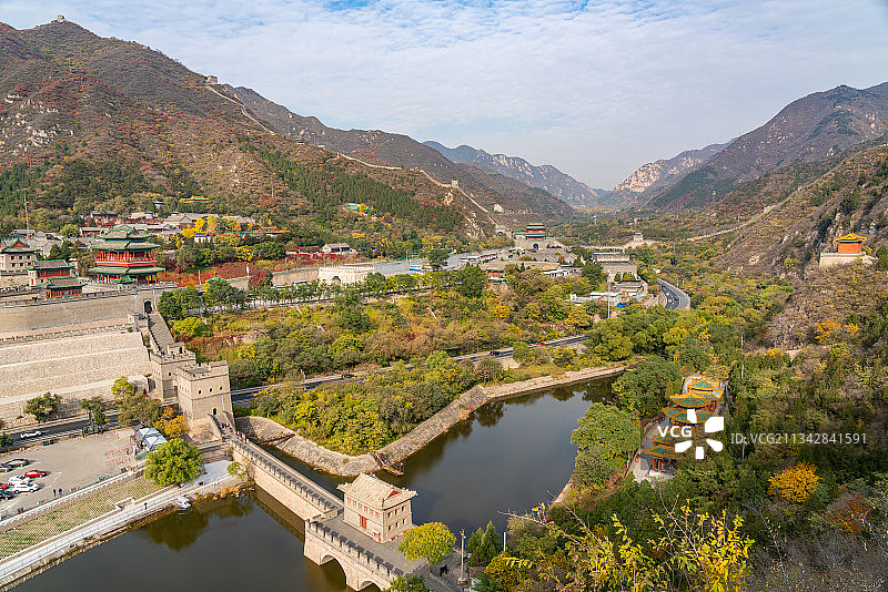 秋天北京居庸关长城风光图片素材